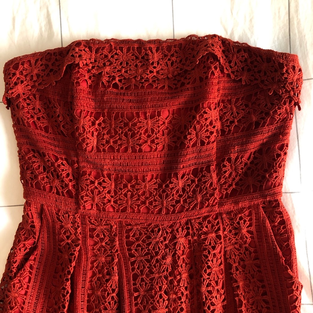 Anthropologie Lace Strapless Cropped Jumpsuit - Picture 10 of 14